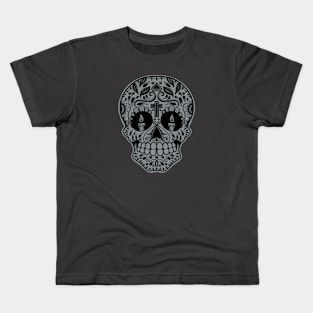 HomeSchoolTattoo Sugarskull SILVER Kids T-Shirt